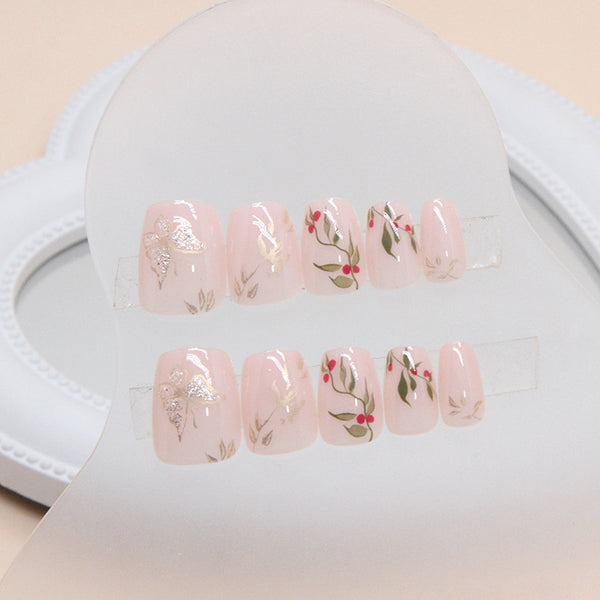 12 Sizes-24 Pcs Press On Nails R841
