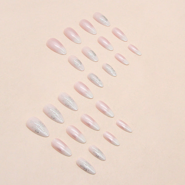 12 Sizes-24 Pcs Press On Nails W821
