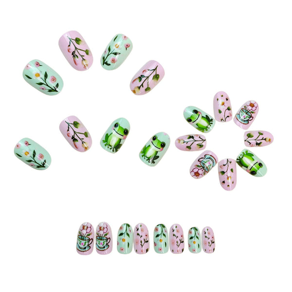 12 Sizes-24 Pcs Press On Nails Y1932