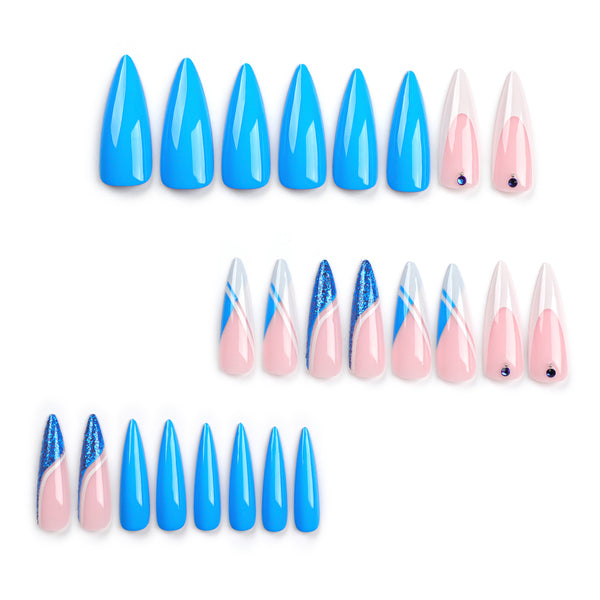 12 Sizes-24 Pcs Press On Nails JP2947