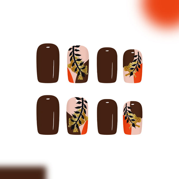 12 Sizes-24 Pcs Press On Nails C1157