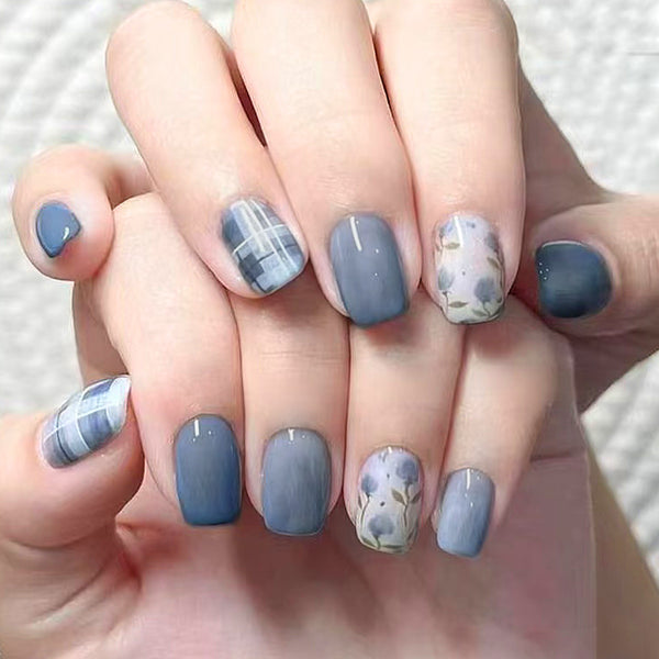 12 Sizes-24 Pcs Press On Nails R977