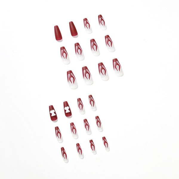 12 Sizes-24 Pcs Press On Nails JP1393