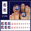12 Sizes-24 Pcs Press On Nails C1741