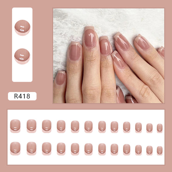 12 Sizes-24 Pcs Press On Nails R418