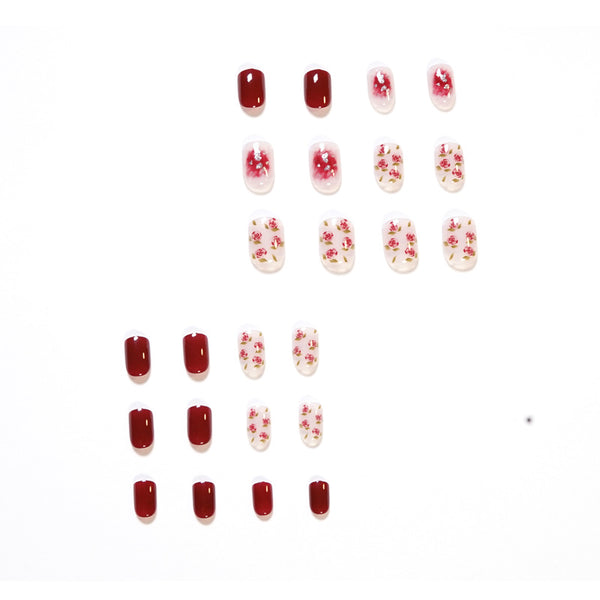 12 Sizes-24 Pcs Press On Nails JP1460