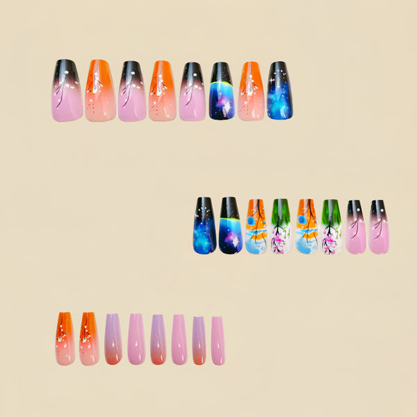 12 Sizes-24 Pcs Press On Nails Y501