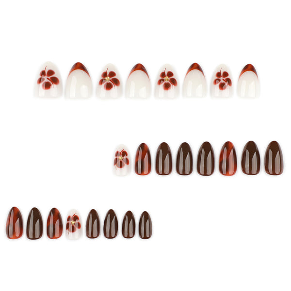 12 Sizes-24 Pcs Press On Nails JP4039