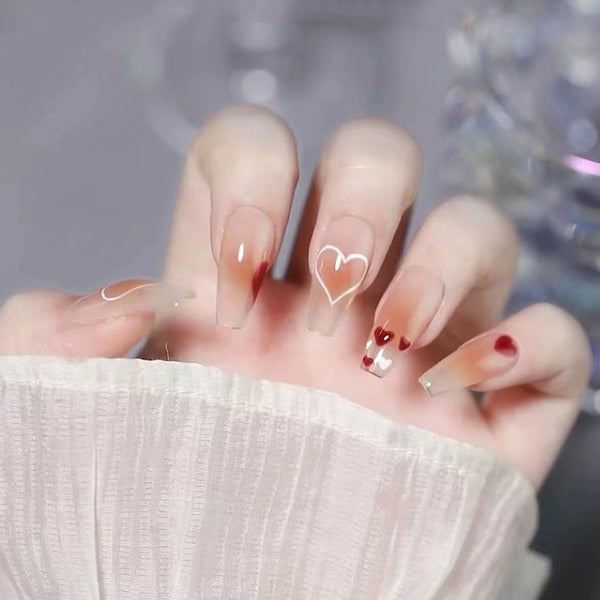 12 Sizes-24 Pcs Press On Nails R585