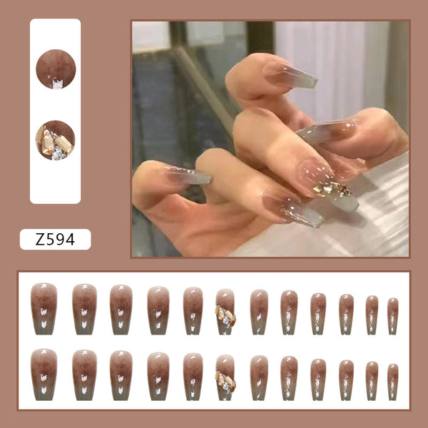 12 Sizes-24 Pcs Press On Nails Z594
