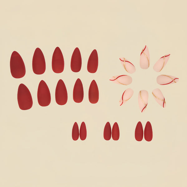 12 Sizes-24 Pcs Press On Nails Y161