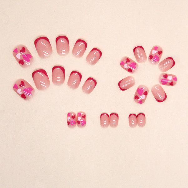 12 Sizes-24 Pcs Press On Nails W1325