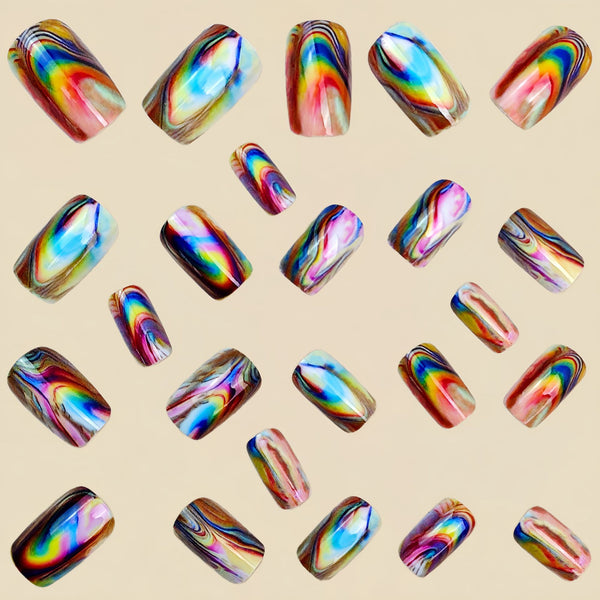 12 Sizes-24 Pcs Press On Nails Y1838