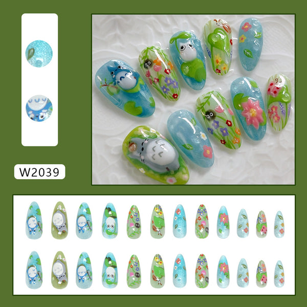 12 Sizes-24 Pcs Press On Nails W2039