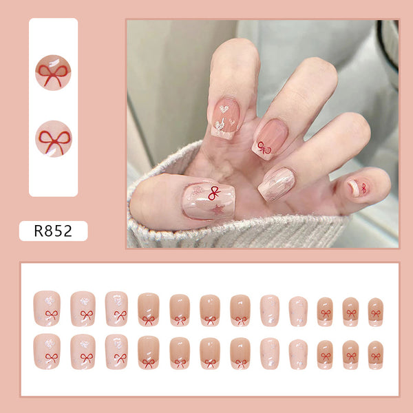 12 Sizes-24 Pcs Press On Nails R852