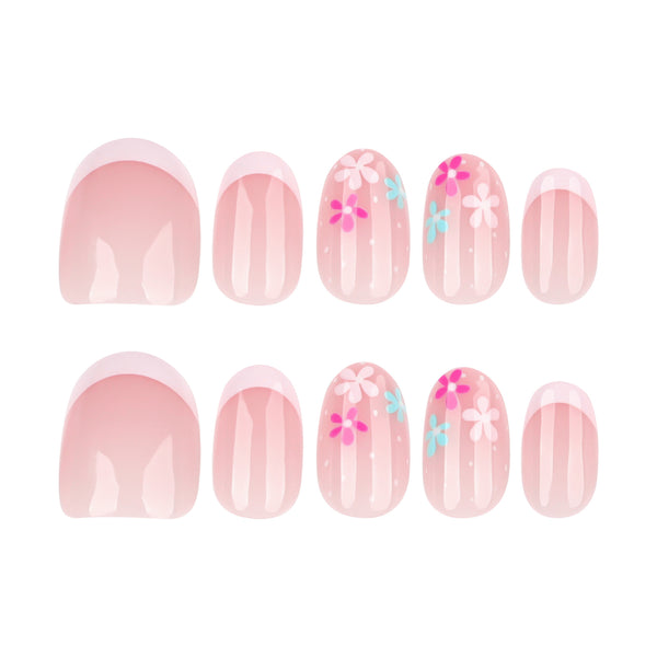 12 Sizes-24 Pcs Press On Nails JP3929