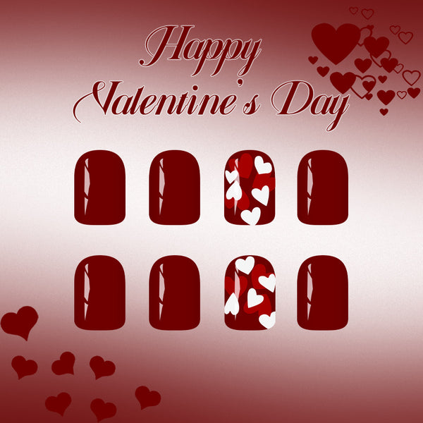 12 Sizes-24 Pcs Press On Nails C1477