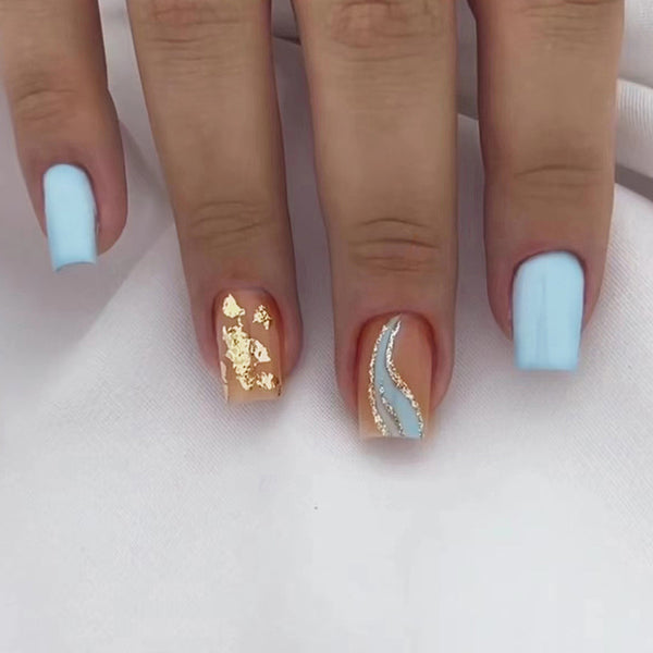 12 Sizes-24 Pcs Press On Nails W607