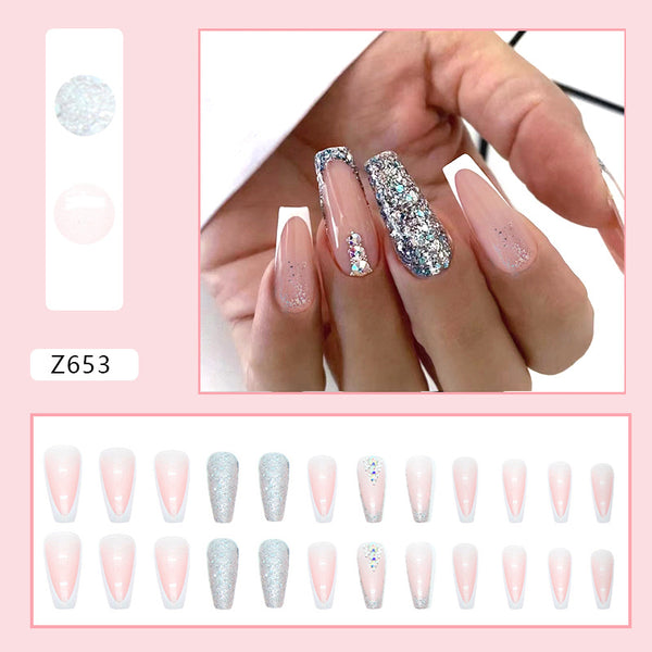 12 Sizes-24 Pcs Press On Nails Z653