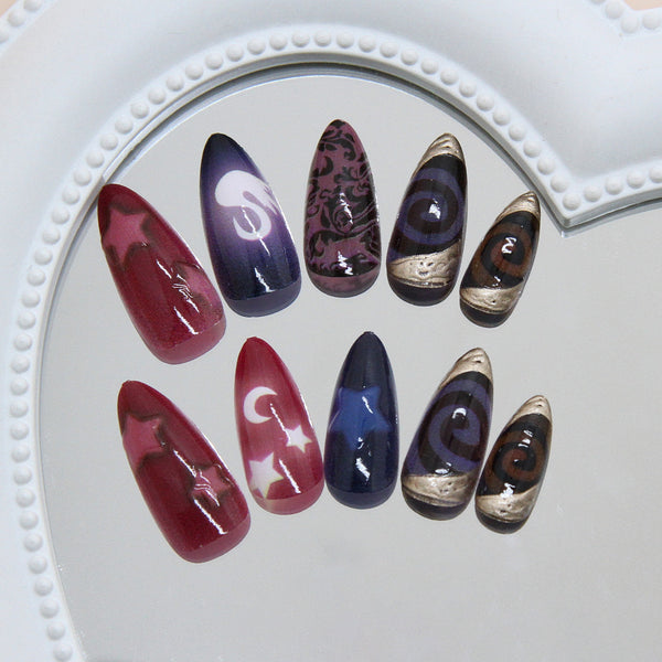 12 Sizes-24 PcsPress On Nails W2042