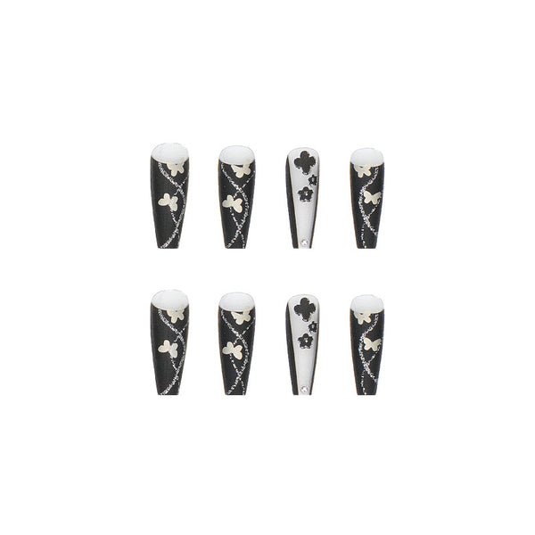 12 Sizes-24 Pcs Press On Nails Z334