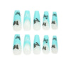 12 Sizes-24 Pcs Press On Nails JP1614