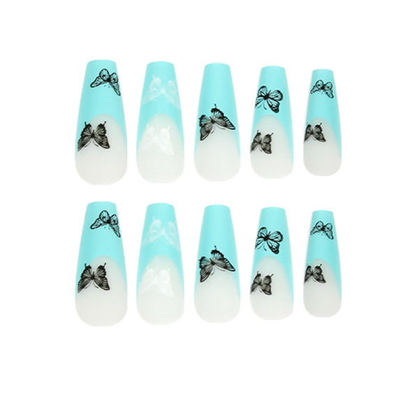 12 Sizes-24 Pcs Press On Nails JP1614