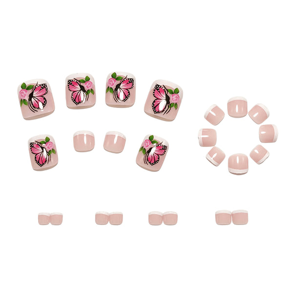 12 Sizes-24 Pcs Press On Nails Y1923