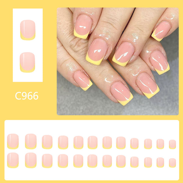 12 Sizes-24 Pcs Press On Nails C966