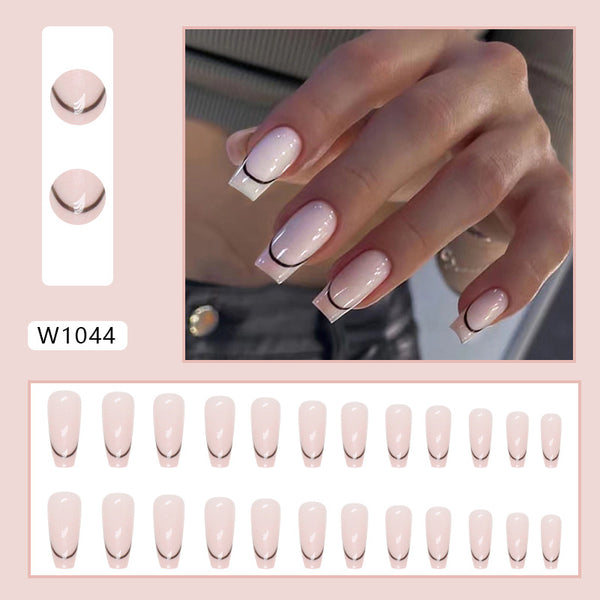 12 Sizes-24 Pcs Press On Nails W1044