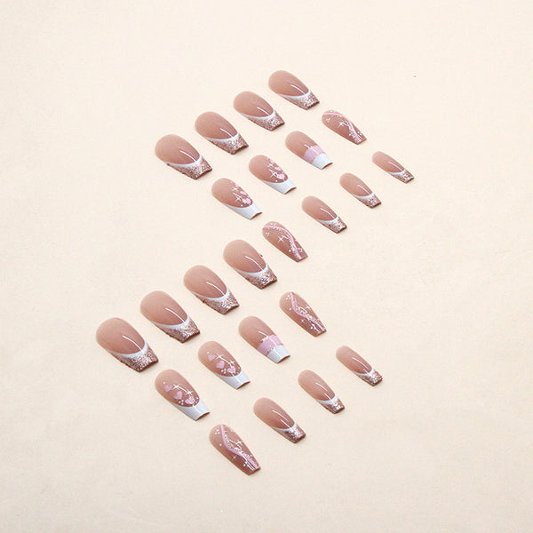 12 Sizes-24 Pcs Press On Nails W363