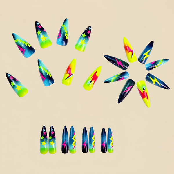 12 Sizes-24 Pcs Press On Nails Y557