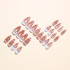 12 Sizes-24 Pcs Press On Nails LC1251