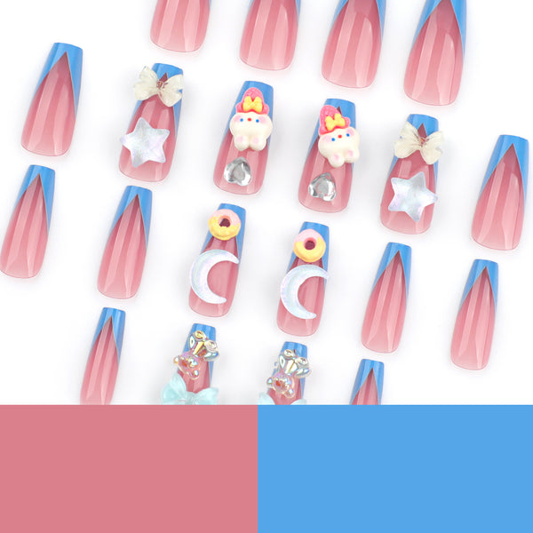 12 Sizes-24 Pcs Press On Nails JP2801