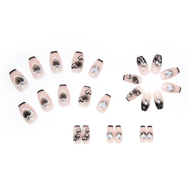 12 Sizes-24 Pcs Press On Nails Z409