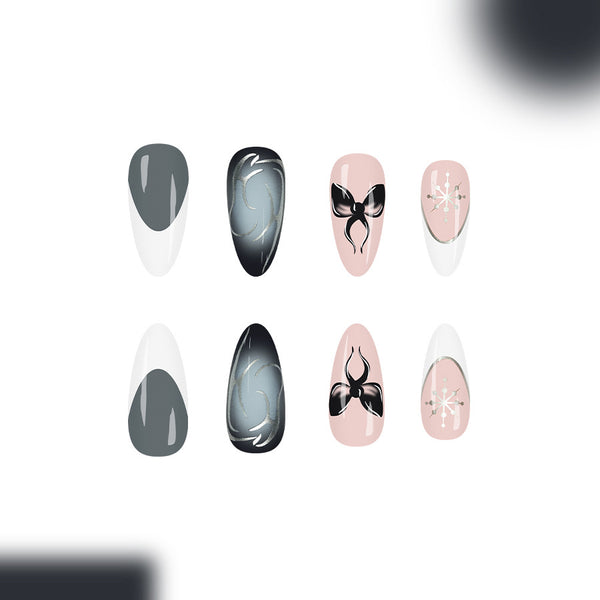 12 Sizes-24 Pcs Press On Nails C1414