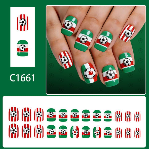 12 Sizes-24 Pcs Press On Nails C1661
