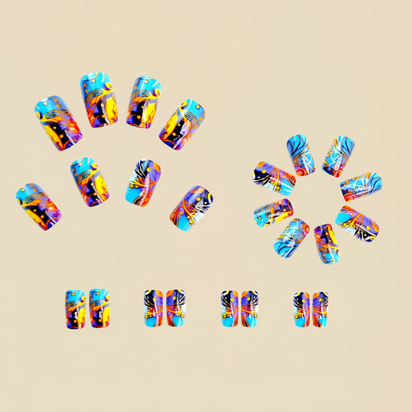 12 Sizes-24 Pcs Press On Nails Y425