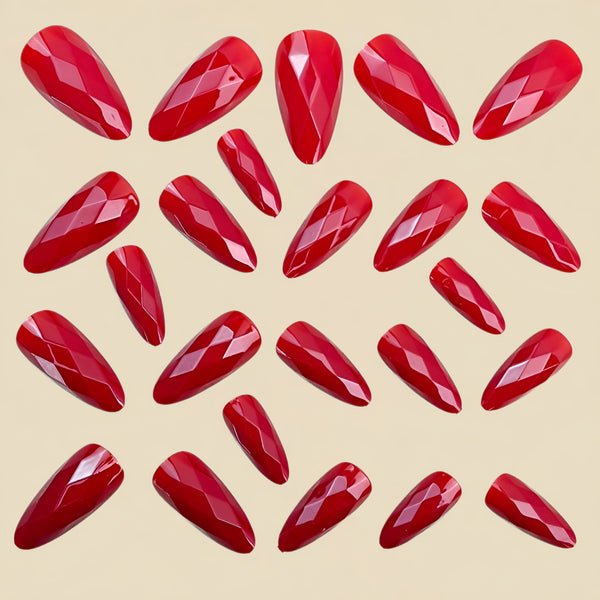 12 Sizes-24 Pcs Press On Nails Y1518