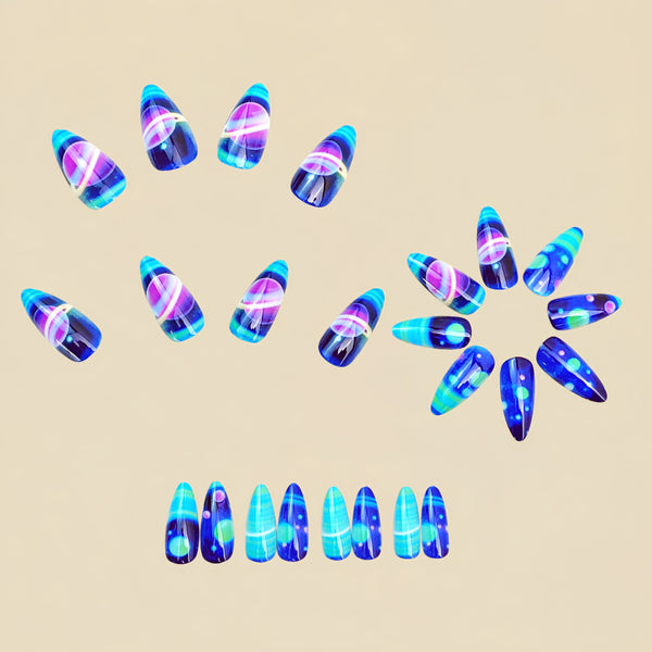 12 Sizes-24 Pcs Press On Nails Y1846