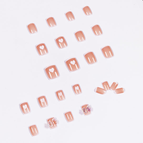 12 Sizes-24 Pcs Press On Nails JP1075