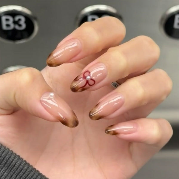12 Sizes-24 Pcs Press On Nails GN048