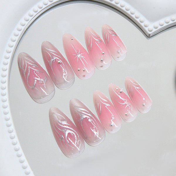 12 Sizes-24 Pcs Press On Nails Z1114