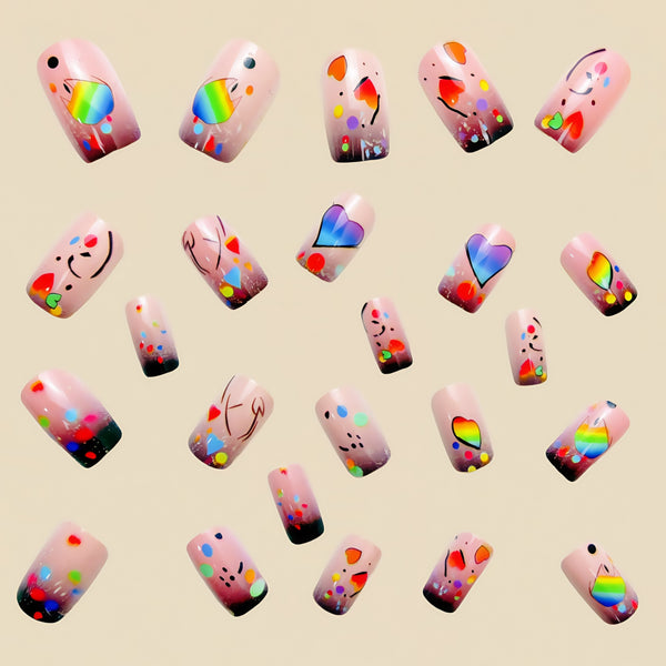 12 Sizes-24 Pcs Press On Nails Y578