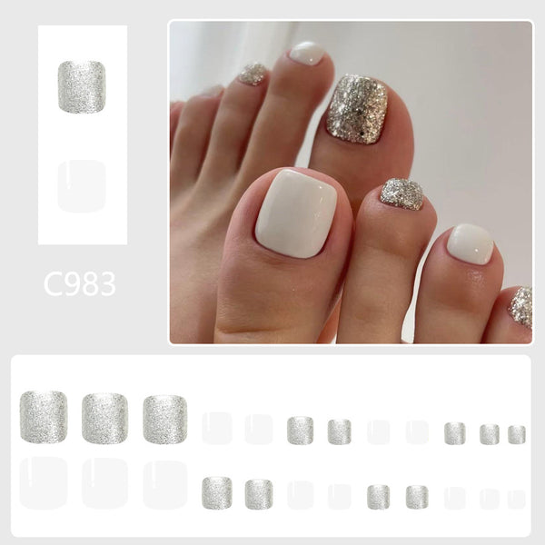 12 Sizes-24 Pcs Press On Nails C983