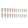 12 Sizes-24 Pcs Press On Nails W1020