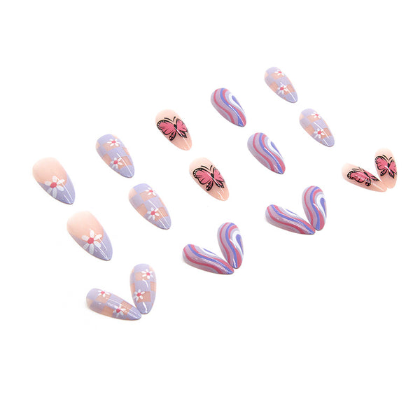 12 Sizes-24 Pcs Press On Nails W225