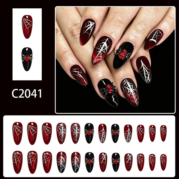 12 Sizes-24 Pcs Press On Nails C2041