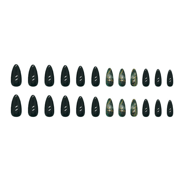 12 Sizes-24 Pcs Press On Nails W1480