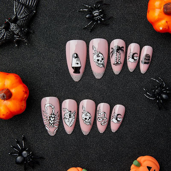 12 Sizes-24 Pcs Press On Nails W717